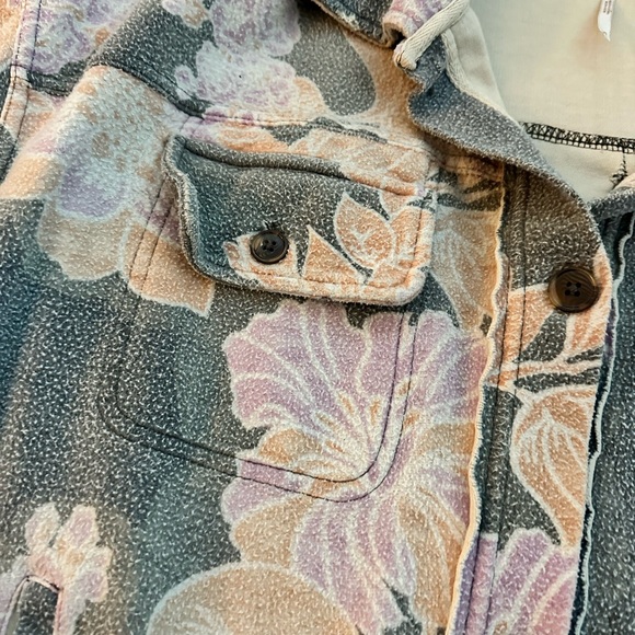 New Free People Printed Ruby Jacket in Charcoal Combo - Picture 7 of 12